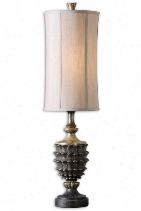 "clemente Buffet Lamp - 37""h, Burnish Silver"