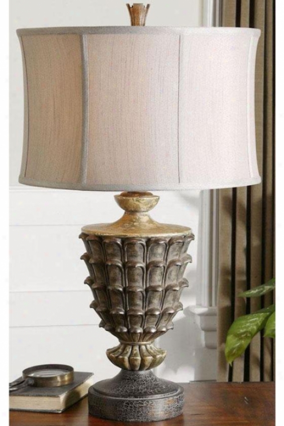 "clemente Table Lamp - 30""h, Burnish Silver"