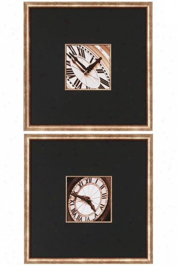 Clocks I Wall Art - Set Of 2 - Set Of 2, Murky