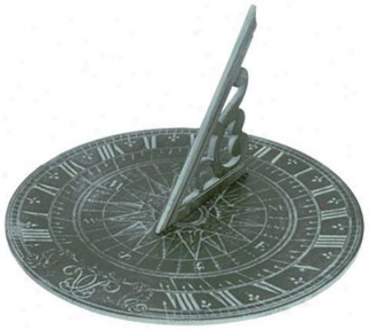 "collier Sundial - 7""hx11.5""wx11.5, Green"