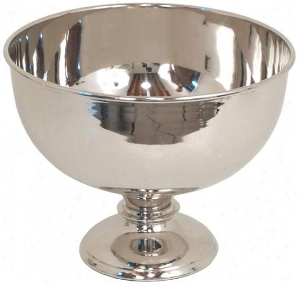 "connor Footed Bowl - 8""hx10""round, Silver"