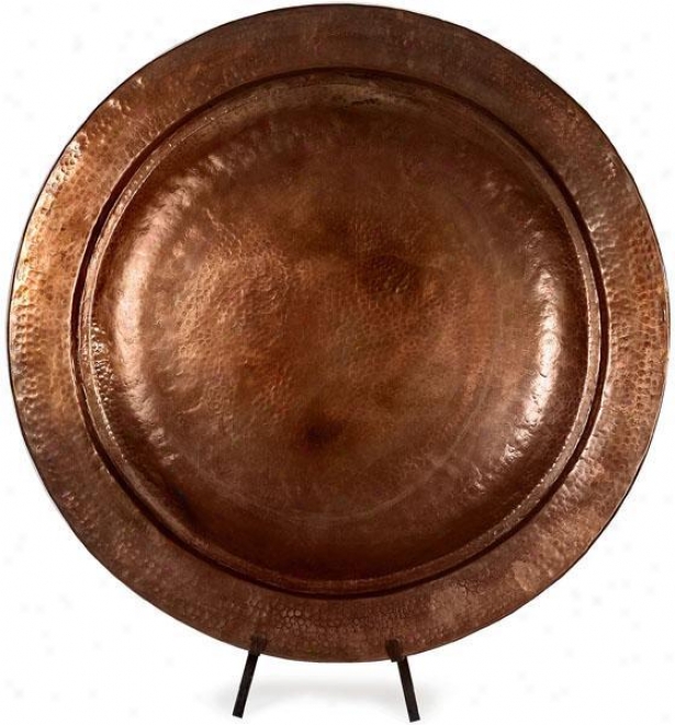 "copper-plated Iron Charger - 25""d, Copper"