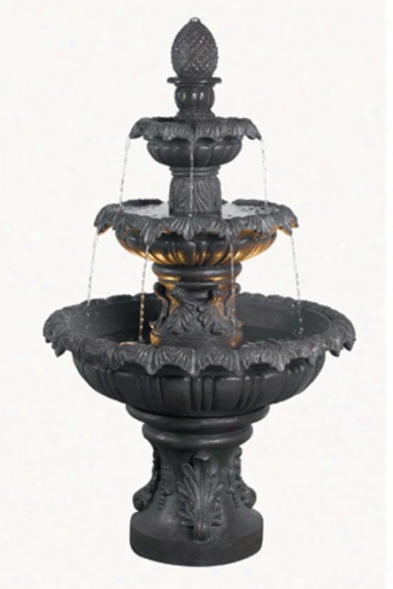 "costa Brava Outdoor Floor Fountain - 46""hx26""d, Bronze"