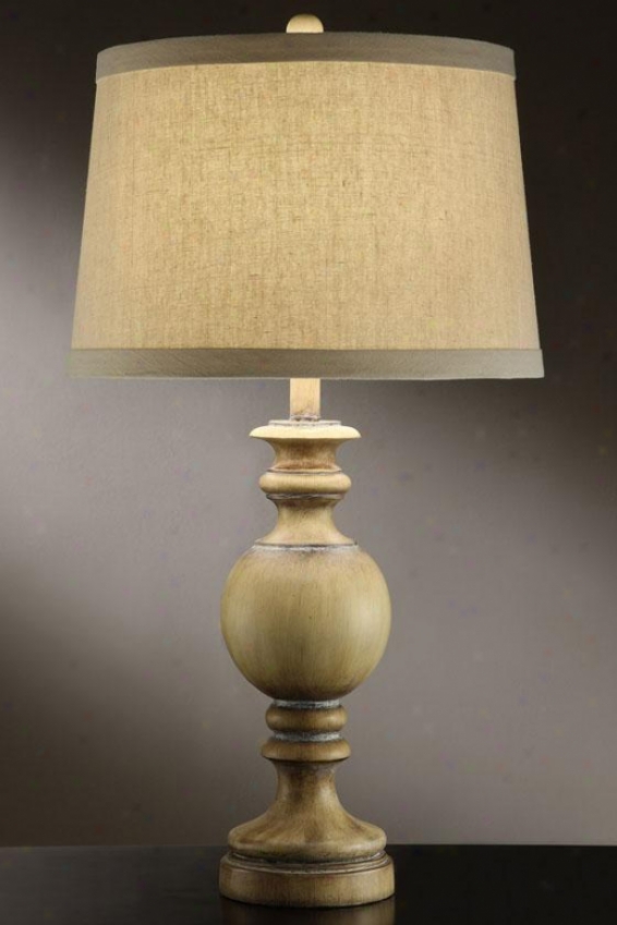 "Cot Table Lamp In Sun Bleached Taupe Finish - 30""h, Sun Blchd Taupe"