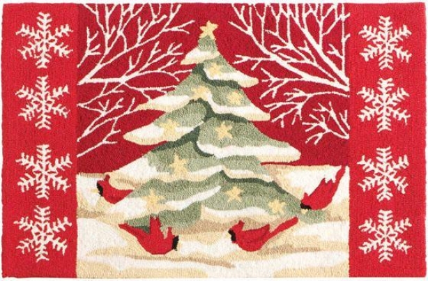 "country Christmas Area Rug - 22""x34"", Red"