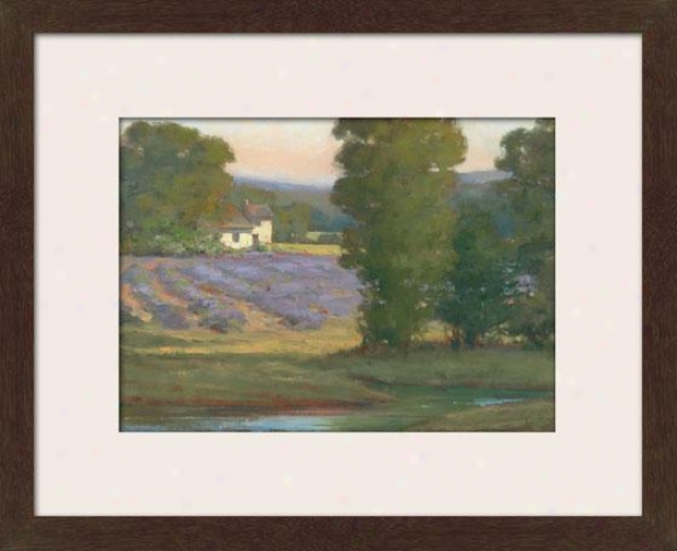 "country Home Framed Wall Art - 27""hx33""w, Matted Espresso"