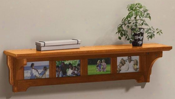 "craftsman Phooto Display Shelf - 8.5""hx35""w, Brown"