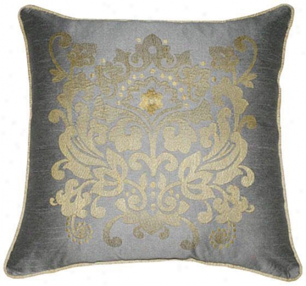 "crestwood Pillow - 18""x18"", Silver"