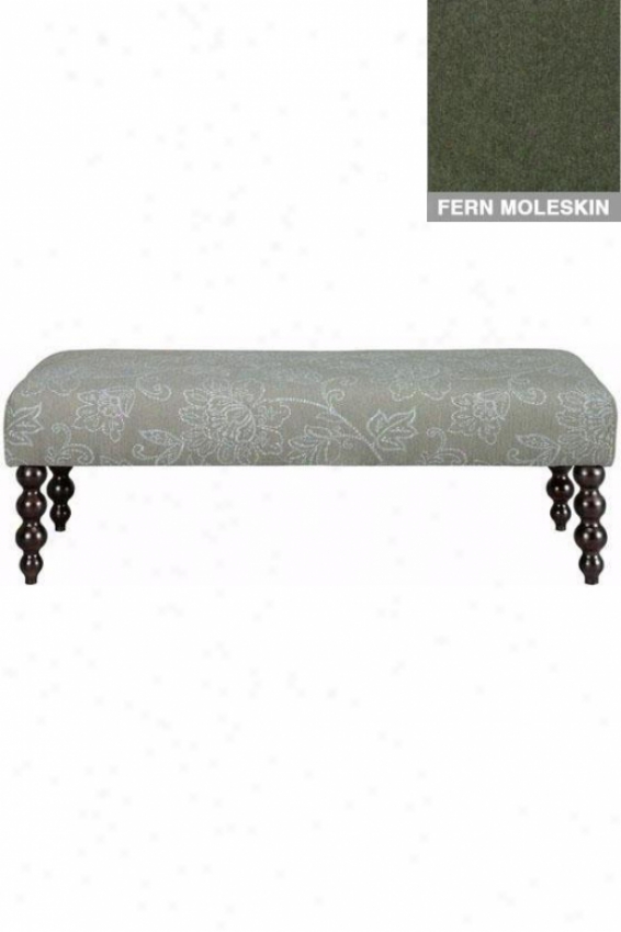 "crosby Bench - 17""hx47""w, Fern Moleskin"