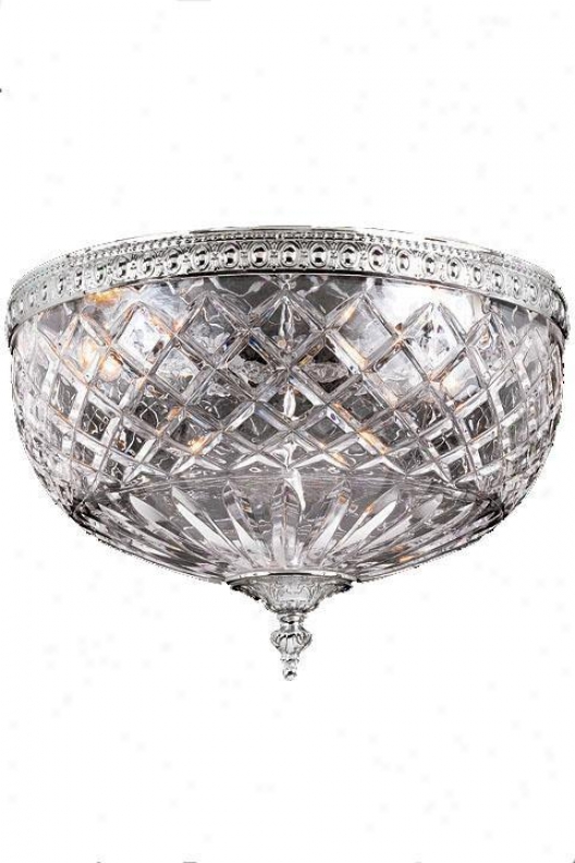 Crystal Flush Mount - Small, Silver