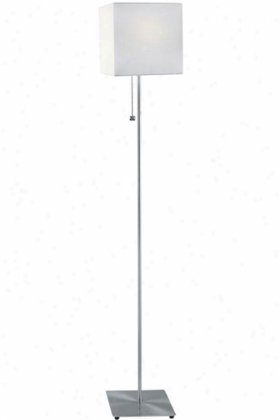 "cube Floor Lamp - 56.5""hx8""d, Silver"