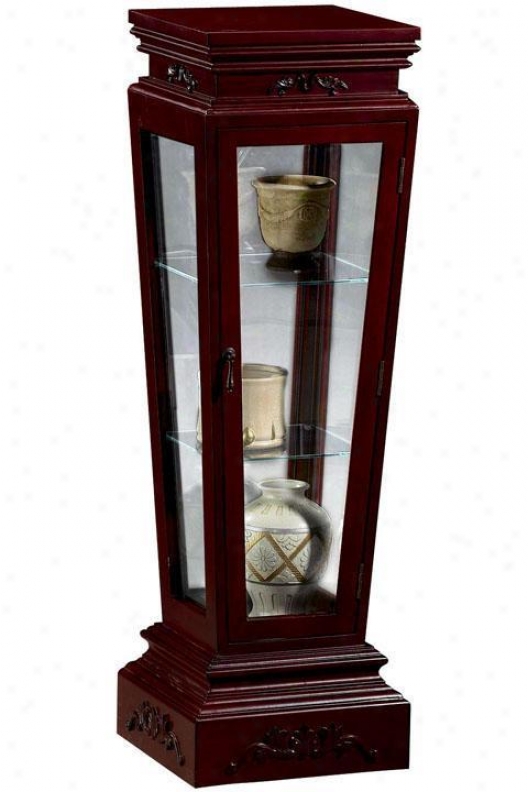 "curio Pedestal - 42""hx13""w, Maroon"