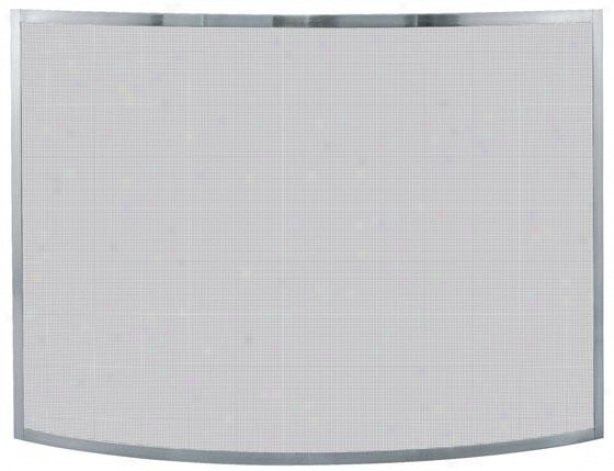 "curved Fireplace Screen - 31""hx41""wx2""d, Gray"