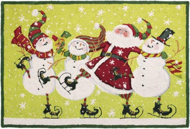 "dancing Santa Area Rug - 27""hx40"w, Dancing Santa"