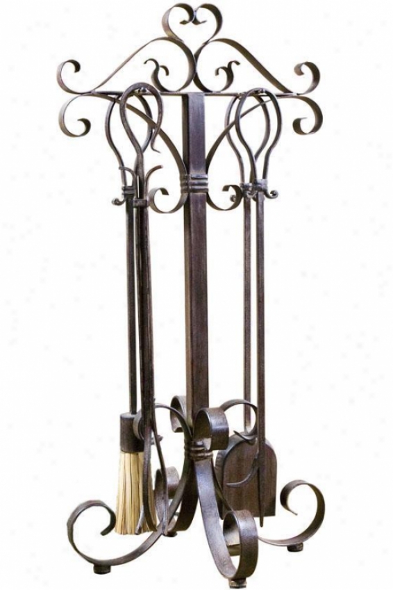 "daymeion Fireplace Tools - 35""hx17""w""17""d, Brown"