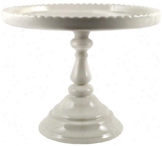 "decor Bpn Bon Cake Pedestal - 8.5""hx10.5""d, White"