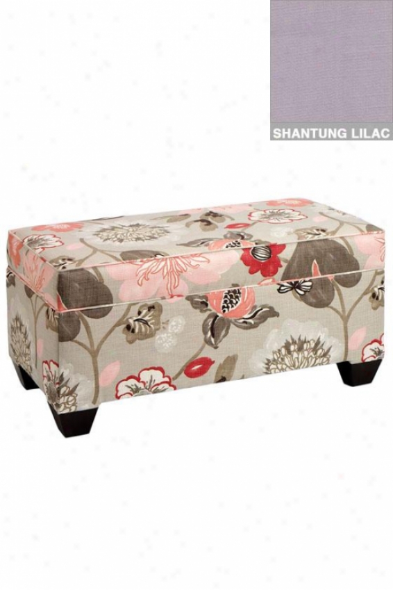 "deep Storage Bench - 18""x36"", Shantung Lilac"