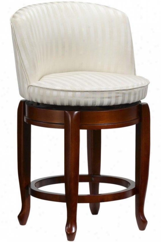 "delmar High-back Swivel Counter Stool - 24""h, Ivory"