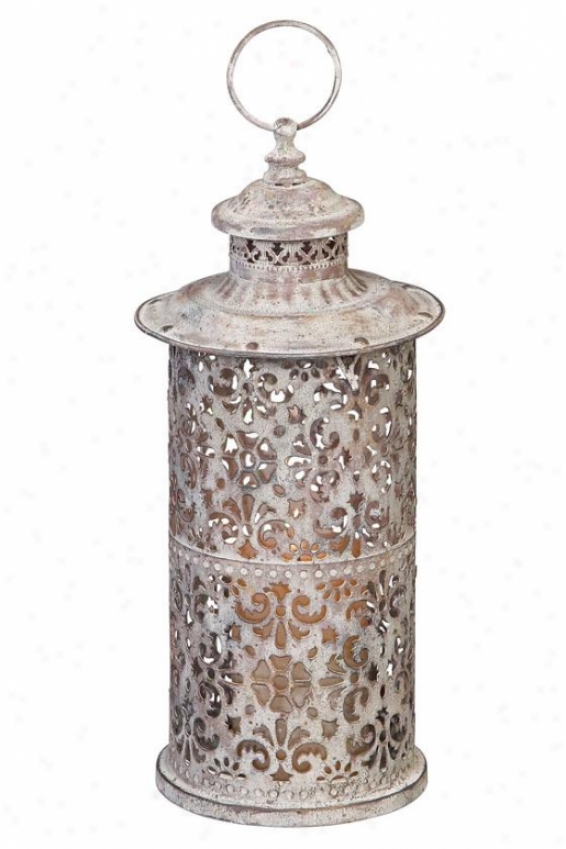 "denava Lantern - 14""hx7""w, Whi5e"