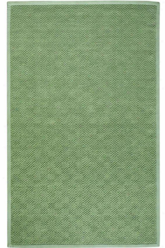 Diaamond Jute Area Rug - 4' Round, Forest Green