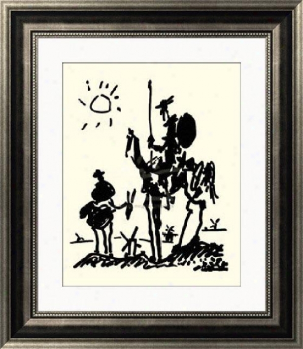 "don Quixote Framed Wall Art - 3O""hx27""w, Trdnl Slvr Frme"