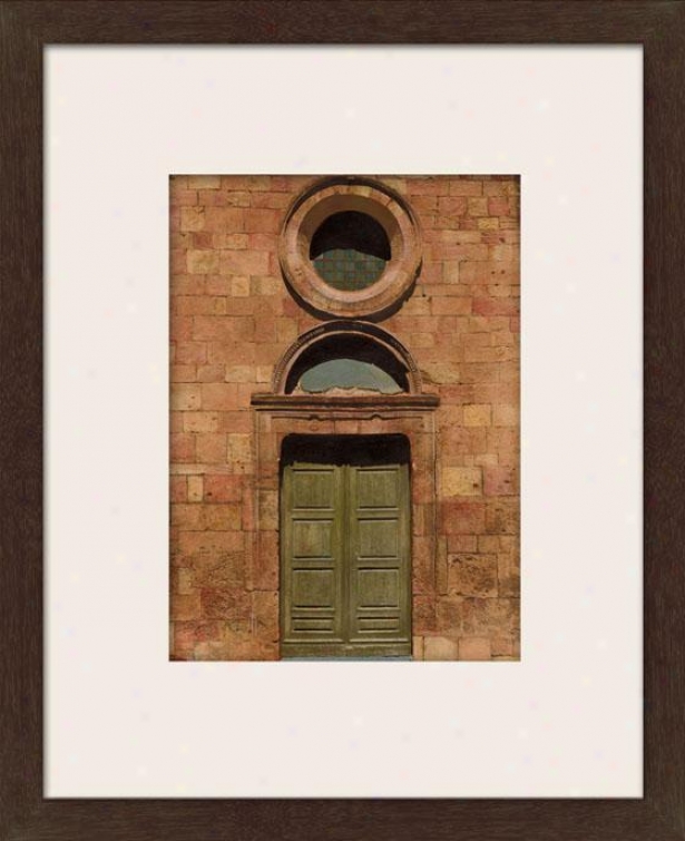 Door Series Iii Framed Wall Art - Iii, Matted Espresso