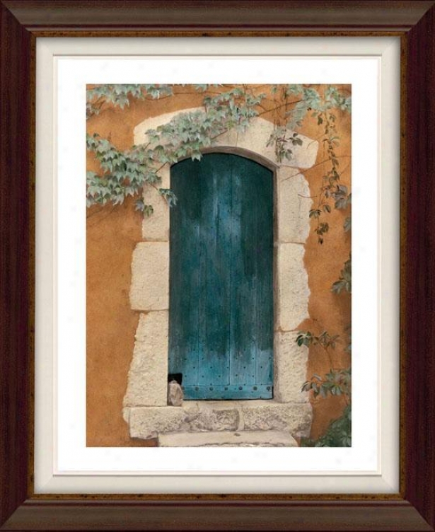 Door Series Iv Framed Wall Art - Iv, Flt Atq Wln/gld