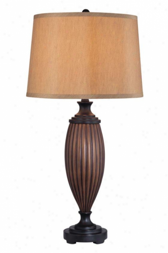"doyle Table Lamp - 31.5""h X 16""w, Brown Wood"