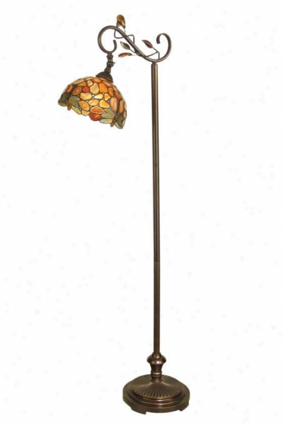 Dragonfly Agate Floor Lamp - Floor Lamp, Antq Goldn Sand