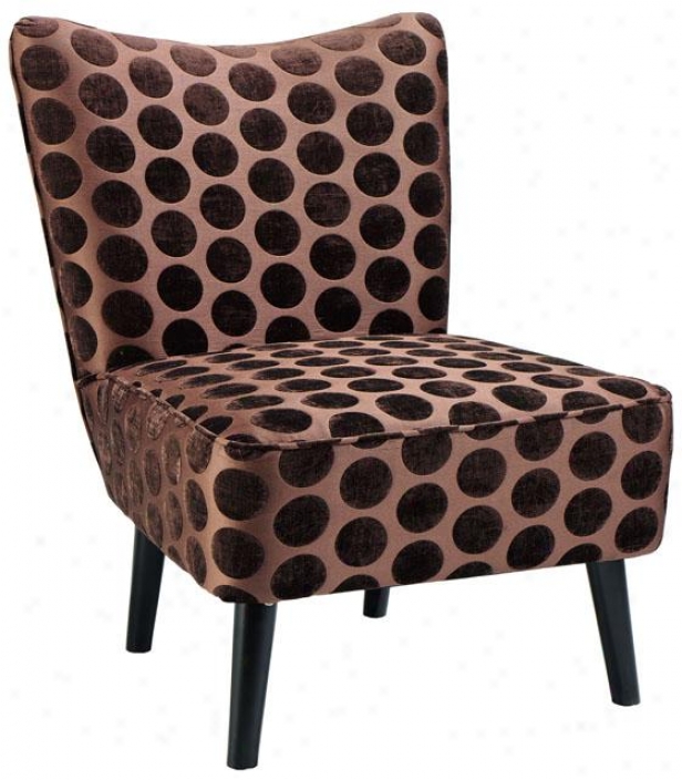 "draper Slipper Chair - 33.5""hx25""w, Raisin Dots"