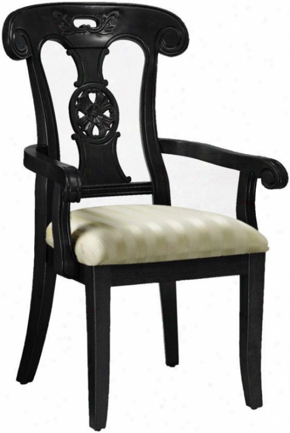 Dubois Hand-carved Fortify Chair - Beige Saitn, Black