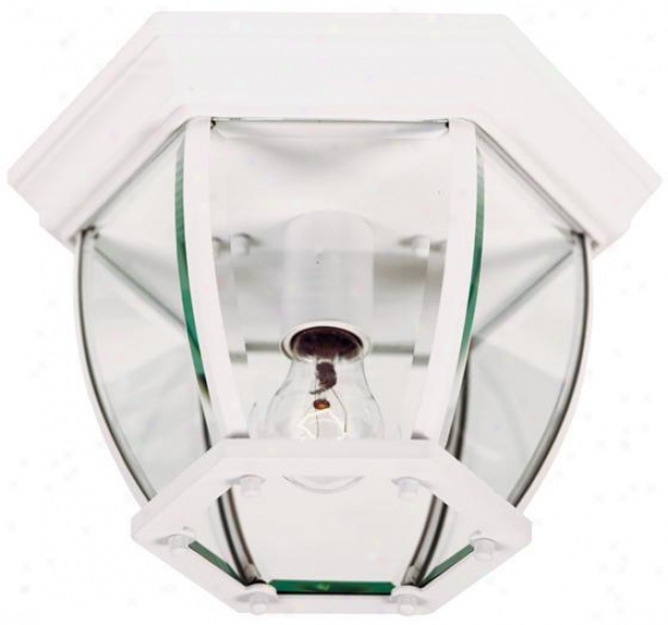 Dural 1-light Flushmount - Beveled Glass, White