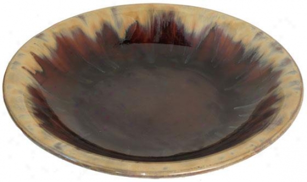 "earth Ceramic Plate - 20""round, Brown"