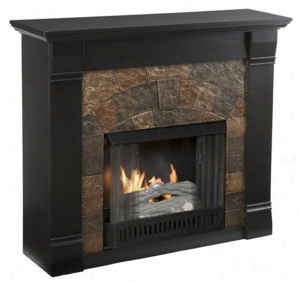 Edgewater Fireplace - Gel Fireplace, Black