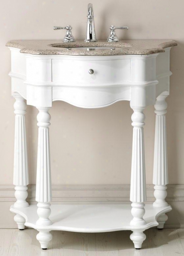 "elle Vanity - 35""hx31""w, Pure White"