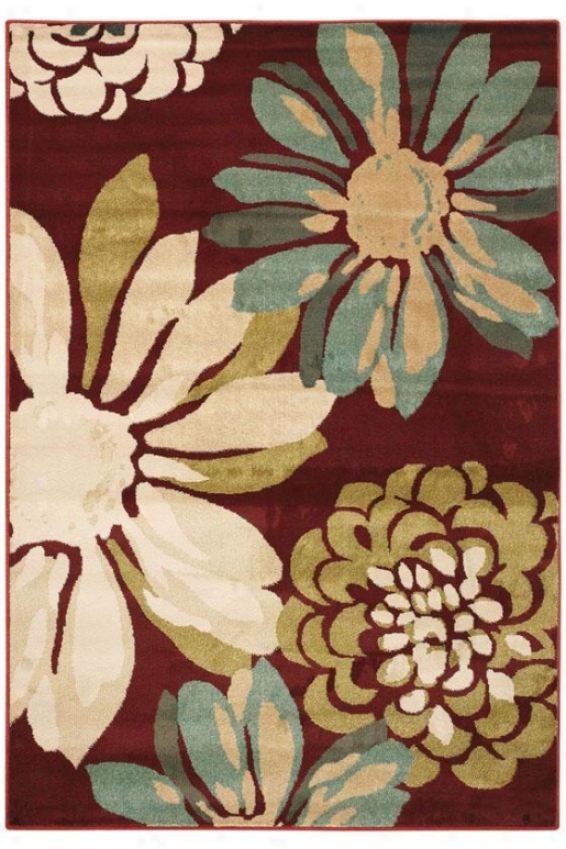 "eloise Area Rug Ii - 3'10""x5'5"", Dark Red"