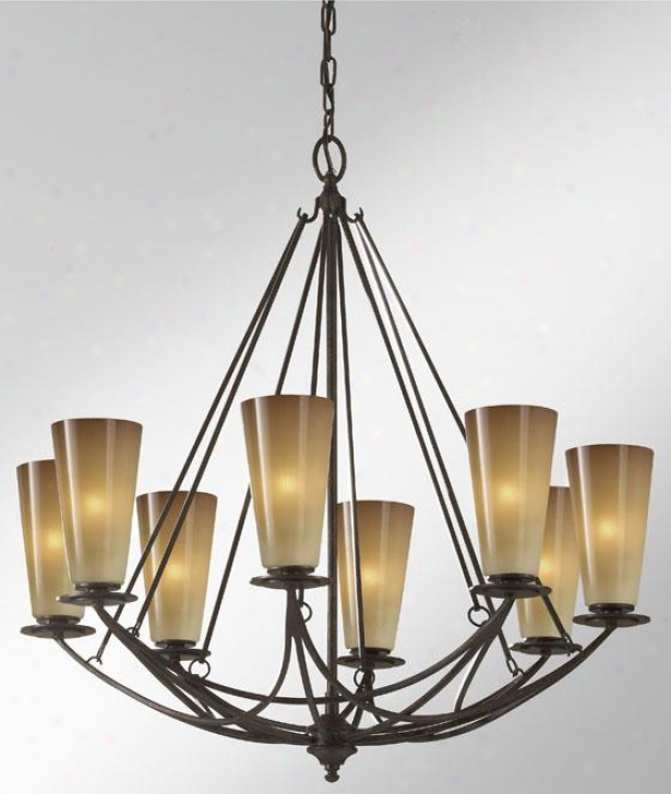 Elsworth Chandelier - Eight Light, Mocha Bronze