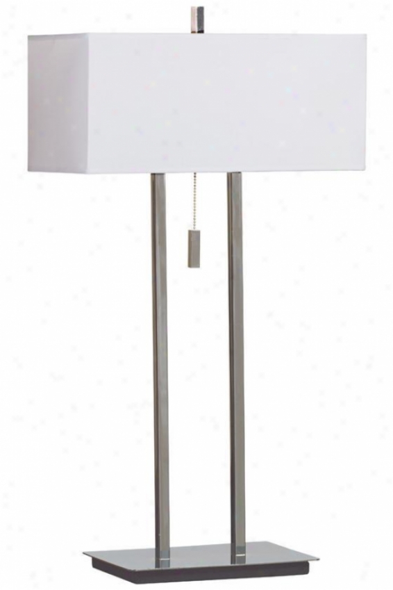 "emilio Table Lamp - 29""h, Gentle Chrome"