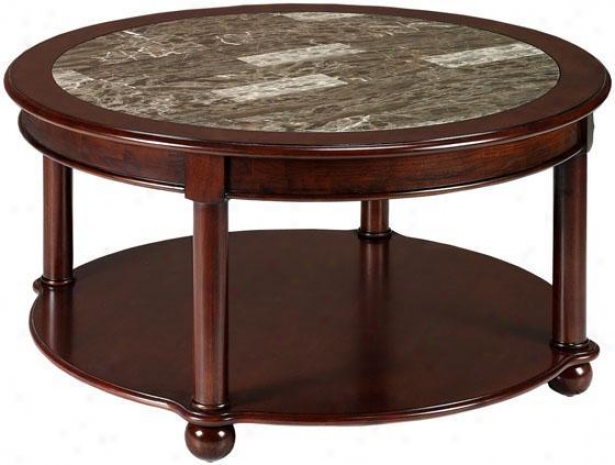 "essex Round Coffee Table - 18""hx36""w, Brick Red"