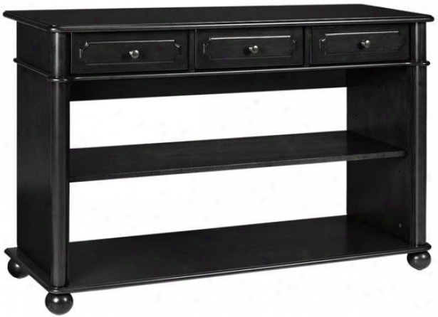 Essex Sofa Console Food - 3-drawer, Black