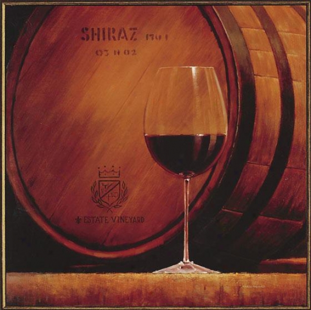 Estate Wine Wall Art - Shiraz, Red