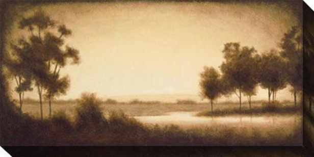 "eucalyptus Landscape I Canvas Wall Art - 48""hx24""w, Sepia"