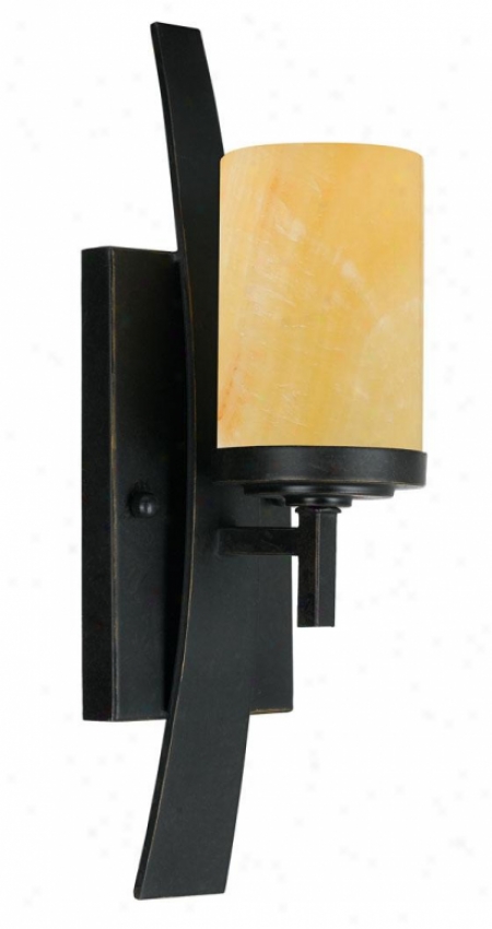 "evah Wall Sconce - 1-light/11""h, Gold Bronze"