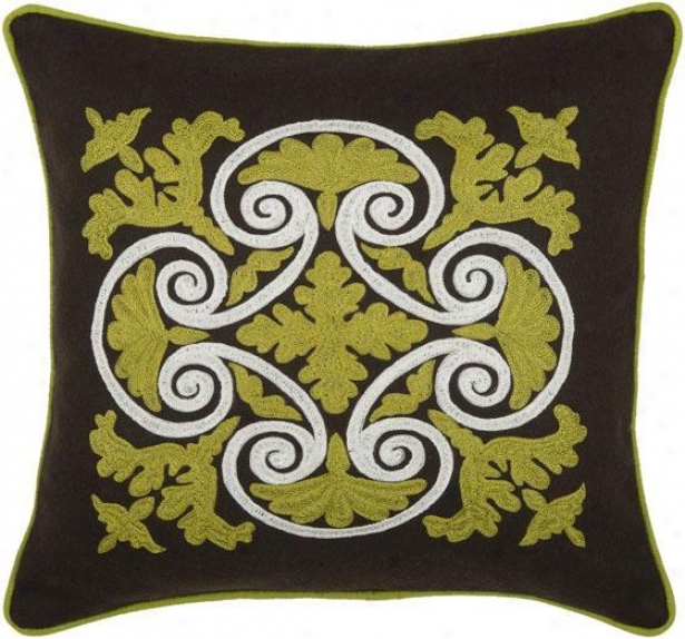 "evondale Pillow - 18""x18"", Browwn"