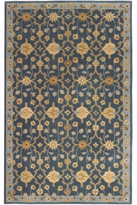 "exeter Rug - 5'9"" Round, Blue"