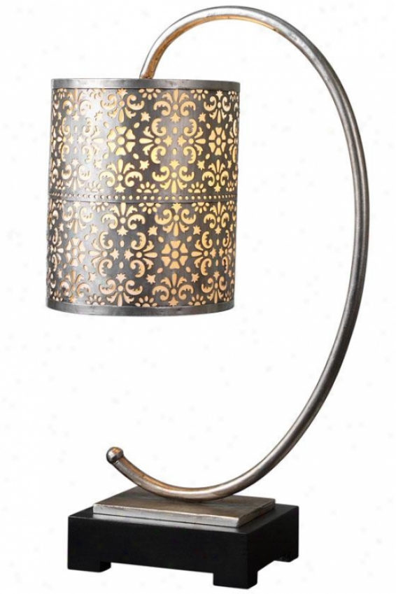 "faleria Synopsis Lamp - 24""hx8.25""diamt, Antiqued Silver"