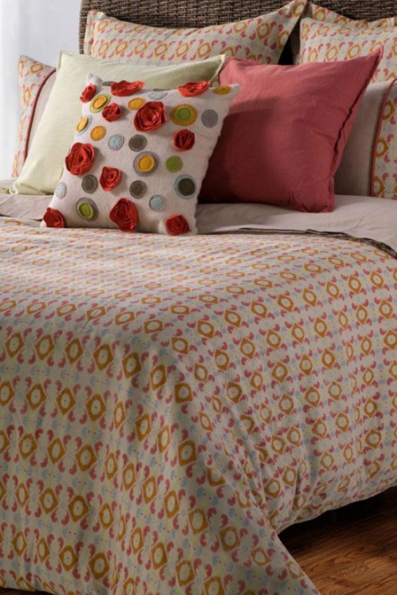 Farnsley Bedding Set - King, Beige/paprika