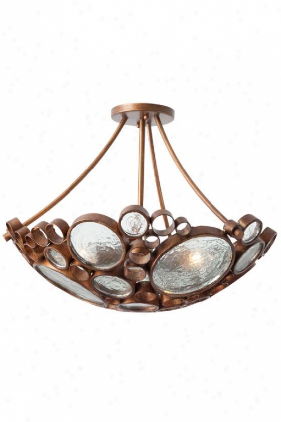 Fascinator Ceiling Light - 3 Light, Hammered Ore