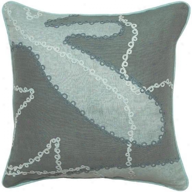 "fiesta Pillows - Set Of 2 - 18""x18"", Seafoam/aqua"