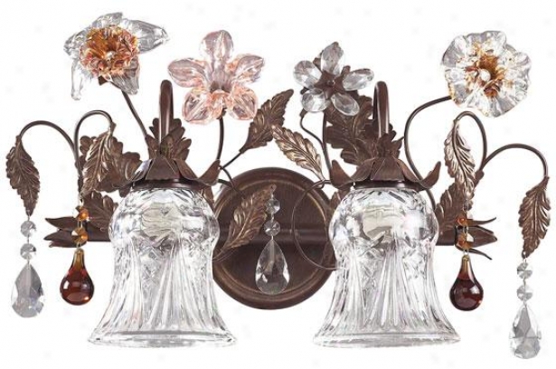 "fiore Di Vetro 11""h Vanity - 2-light, Deep Rusr"